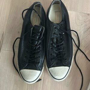 Converse - black and blue pair are 10.5....Green pair is 9.5